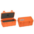 Cigar Caddy 15 Count Blaze Orange Rubber Plastic Traveler Humidor